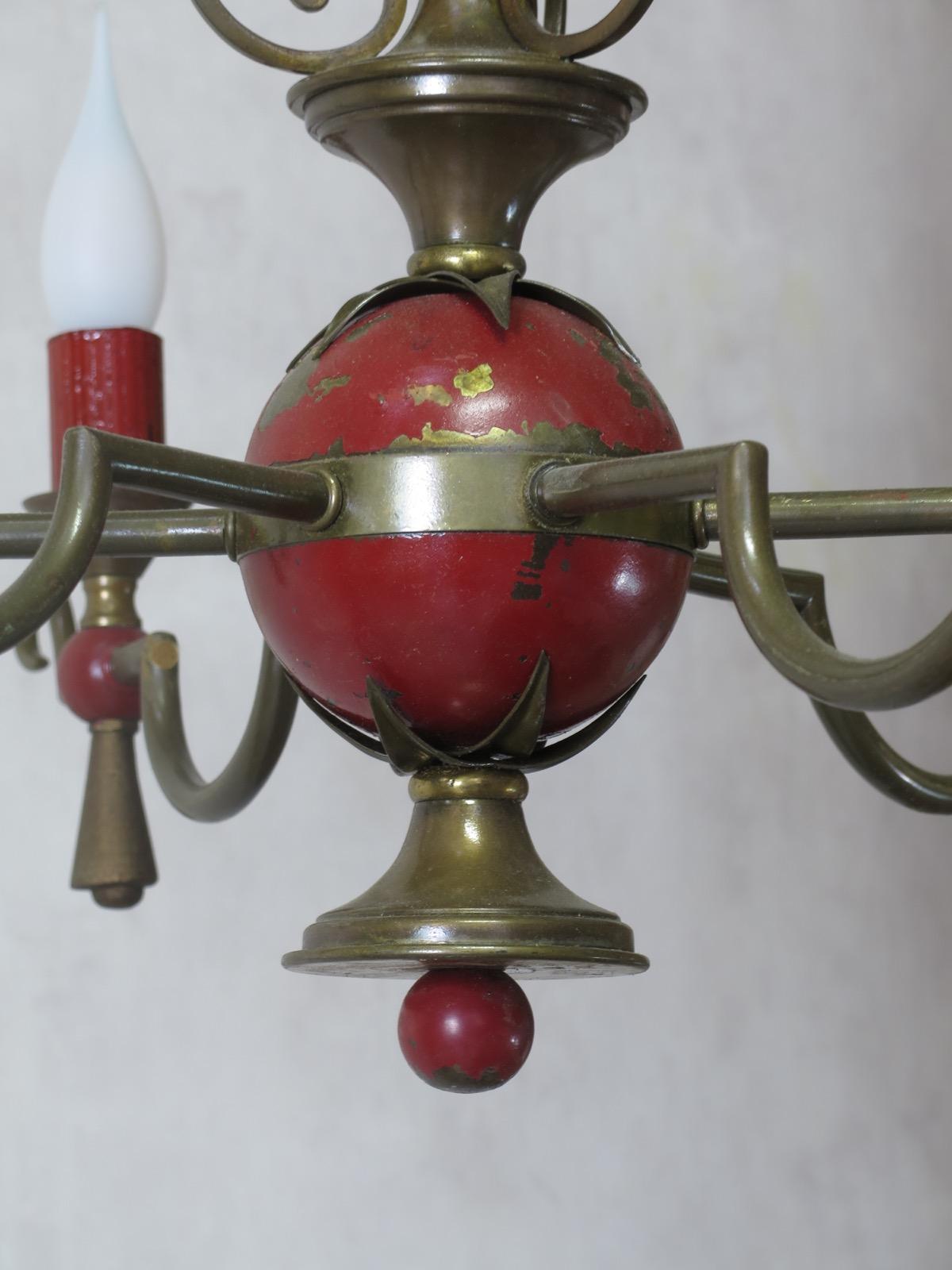 French 1940s Art Deco Chandelier For Sale 3