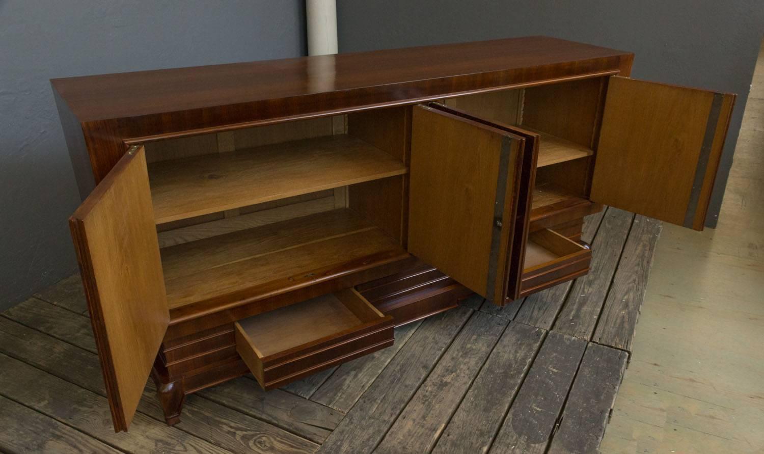 French 1940s Art Deco Style Sideboard In Good Condition In Buchanan, NY