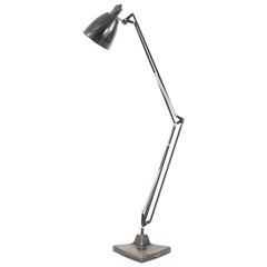 Hermès French 1940s Black Metal Adjustable Desk Lamp