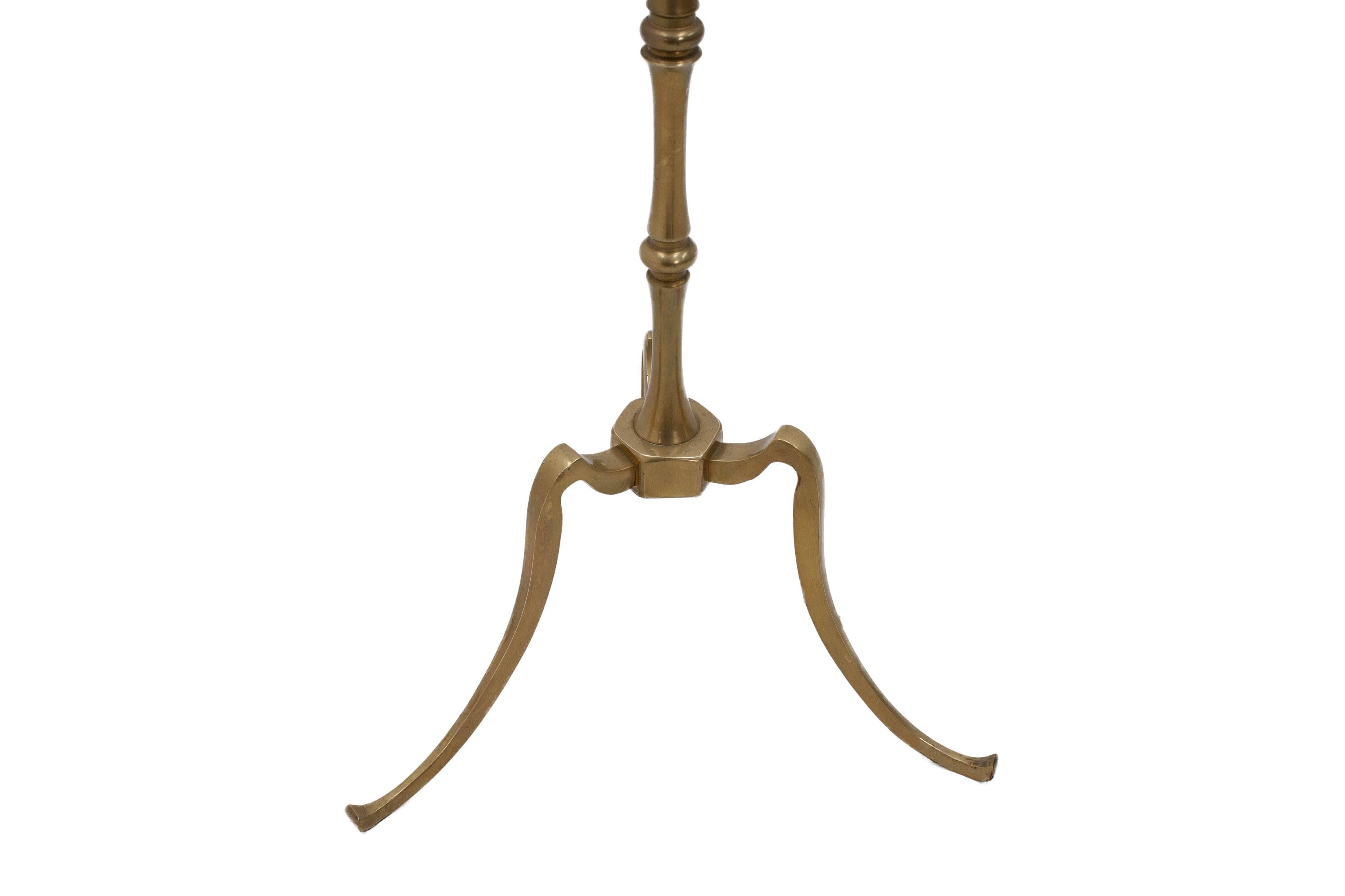 Hollywood Regency French 1940s Brass Floor Lamp