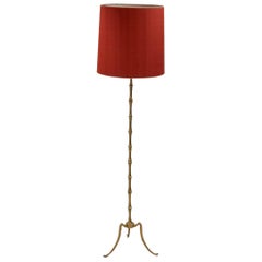French 1940s Brass Floor Lamp