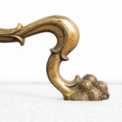 French 1940's Brass Lion Paw Floor Lamp