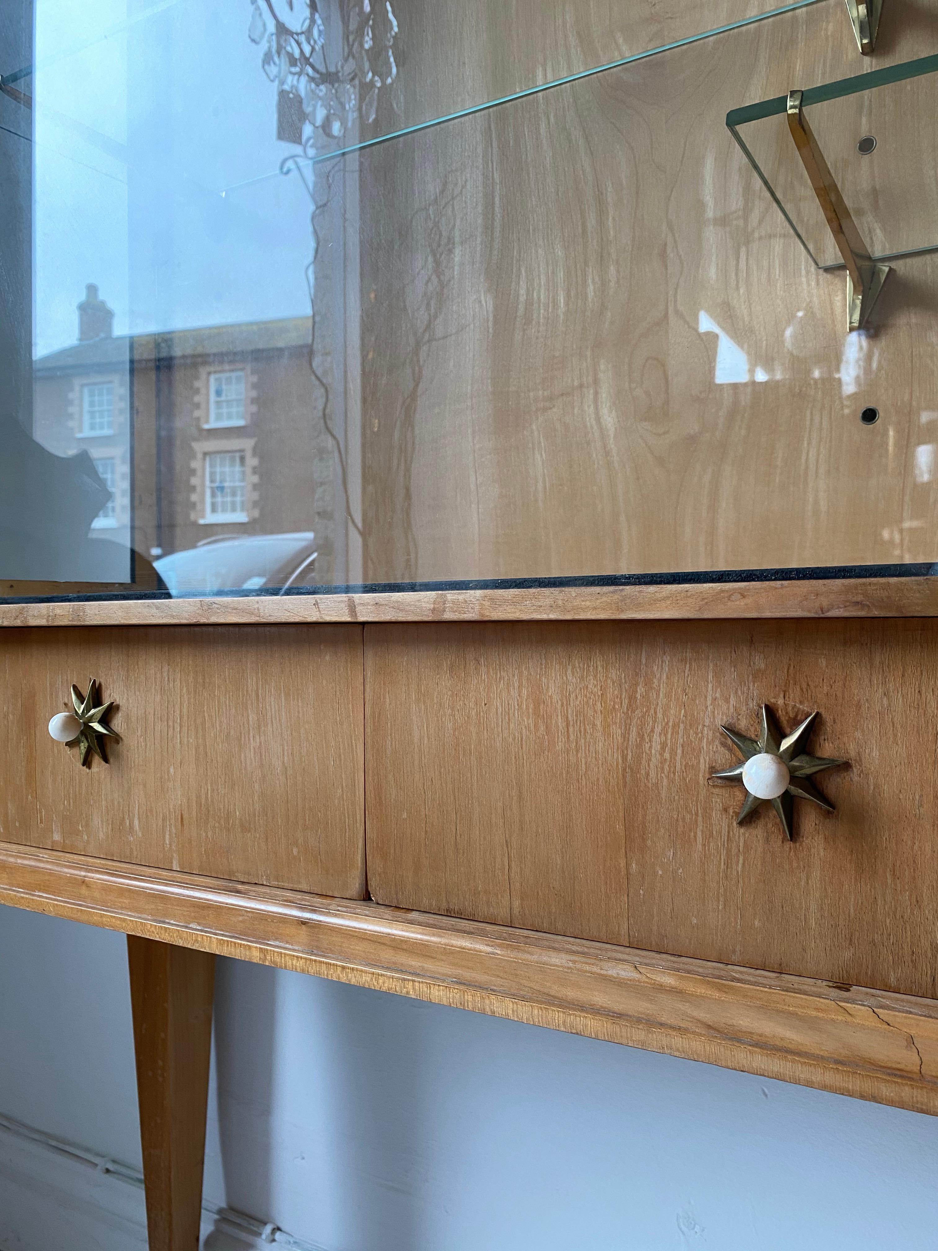 French 1940s Brass Trimmed Vitrine/ Display Cabinet 4