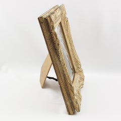 French 1940s Carved Wood Picture Frame