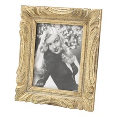 French 1940s Carved Wood Picture Frame