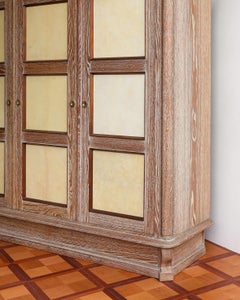 French 1940s Cerused Oak Cabinet