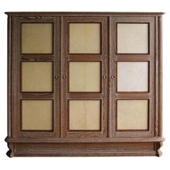 French 1940s Cerused Oak Cabinet
