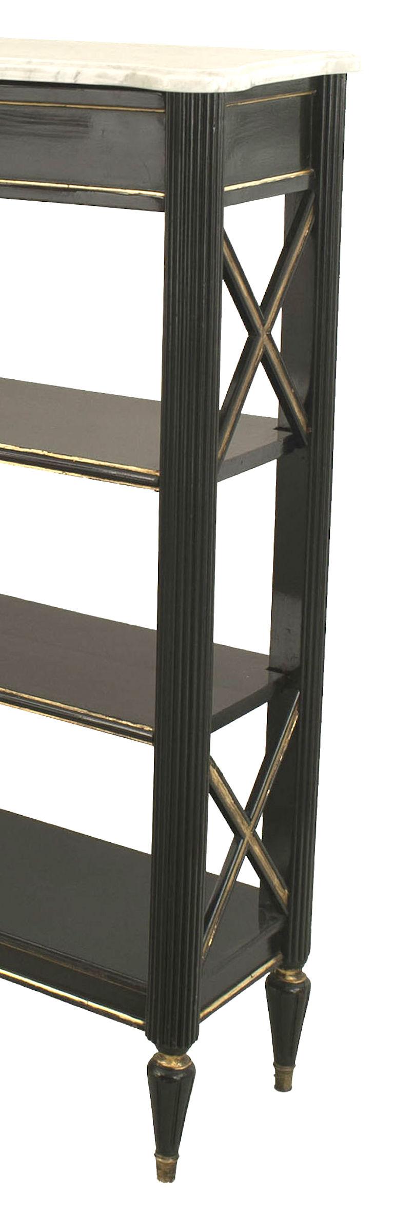 Maison Jansen French Directoire Ebonized √âtag√®re In Good Condition In New York, NY