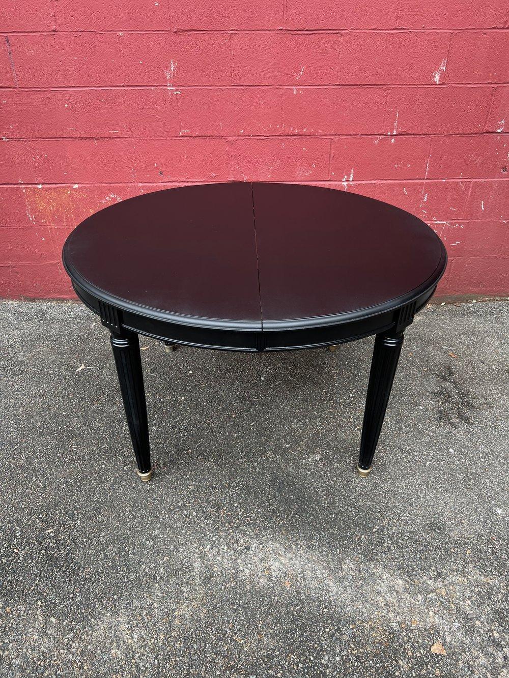 French 1940s Ebonized Dining Table For Sale 2