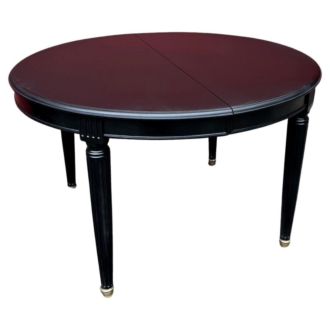 French 1940s Ebonized Dining Table For Sale