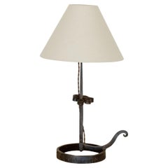 French 1940
s Forged Iron Table Lamp
