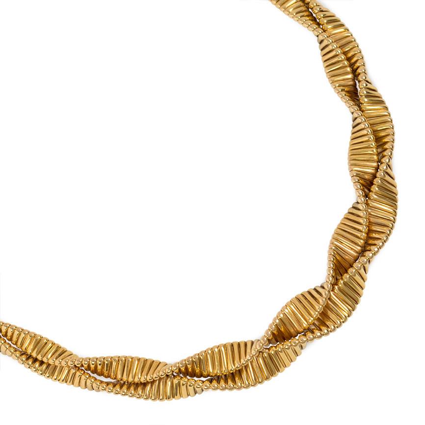 gold pipe necklace