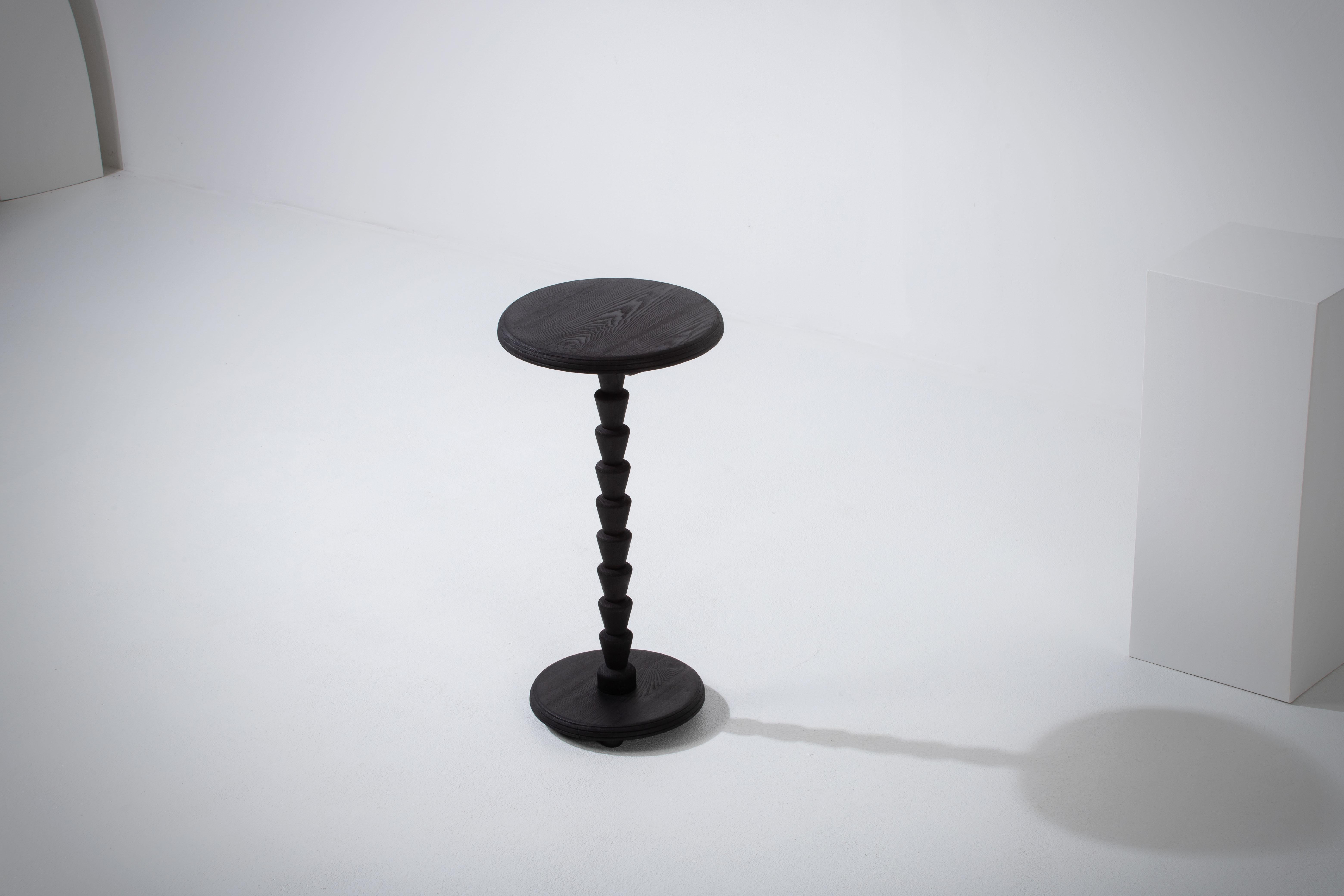 French 1940s Gueridon in Ebonized Oak 5