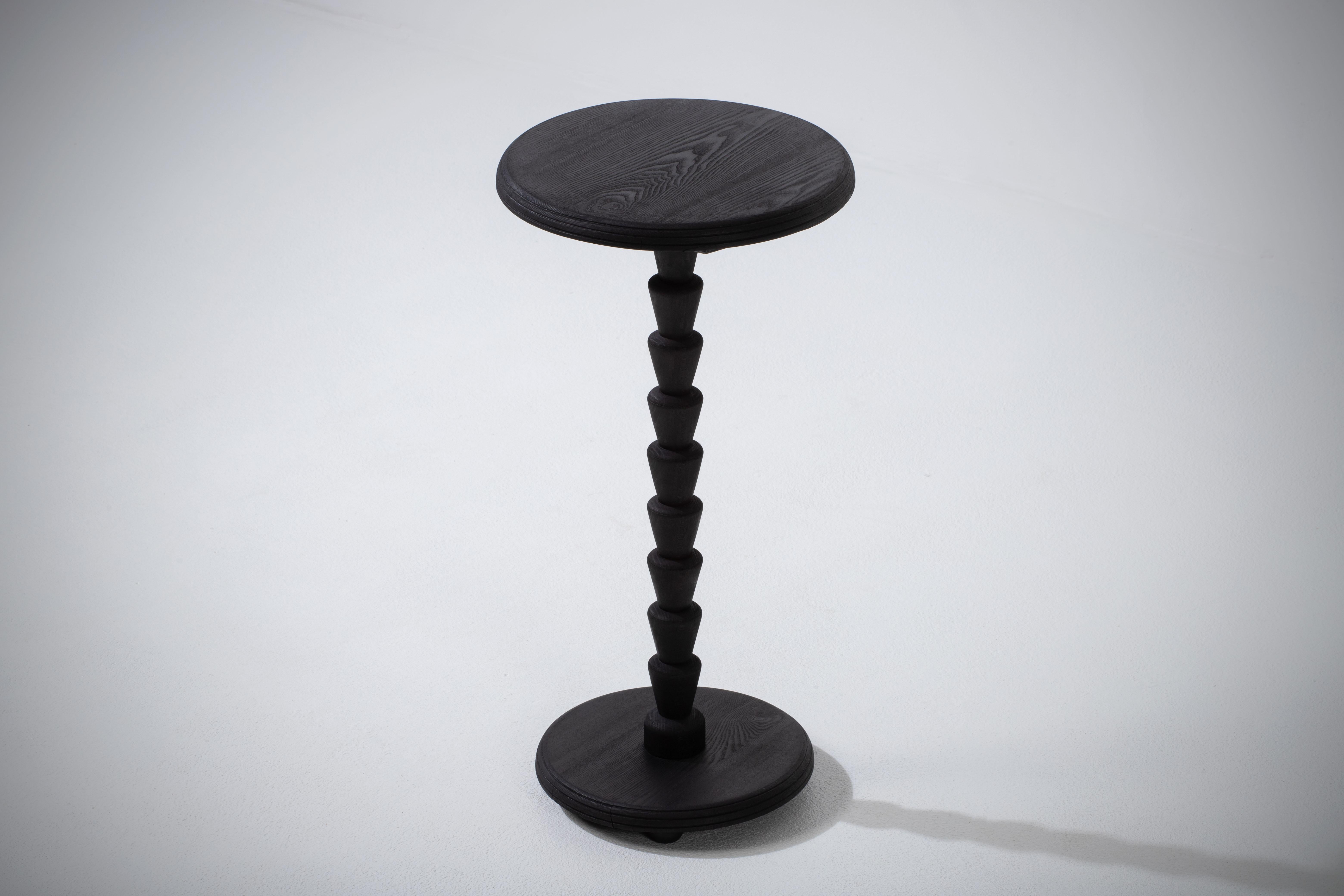 French 1940s Gueridon in Ebonized Oak 6