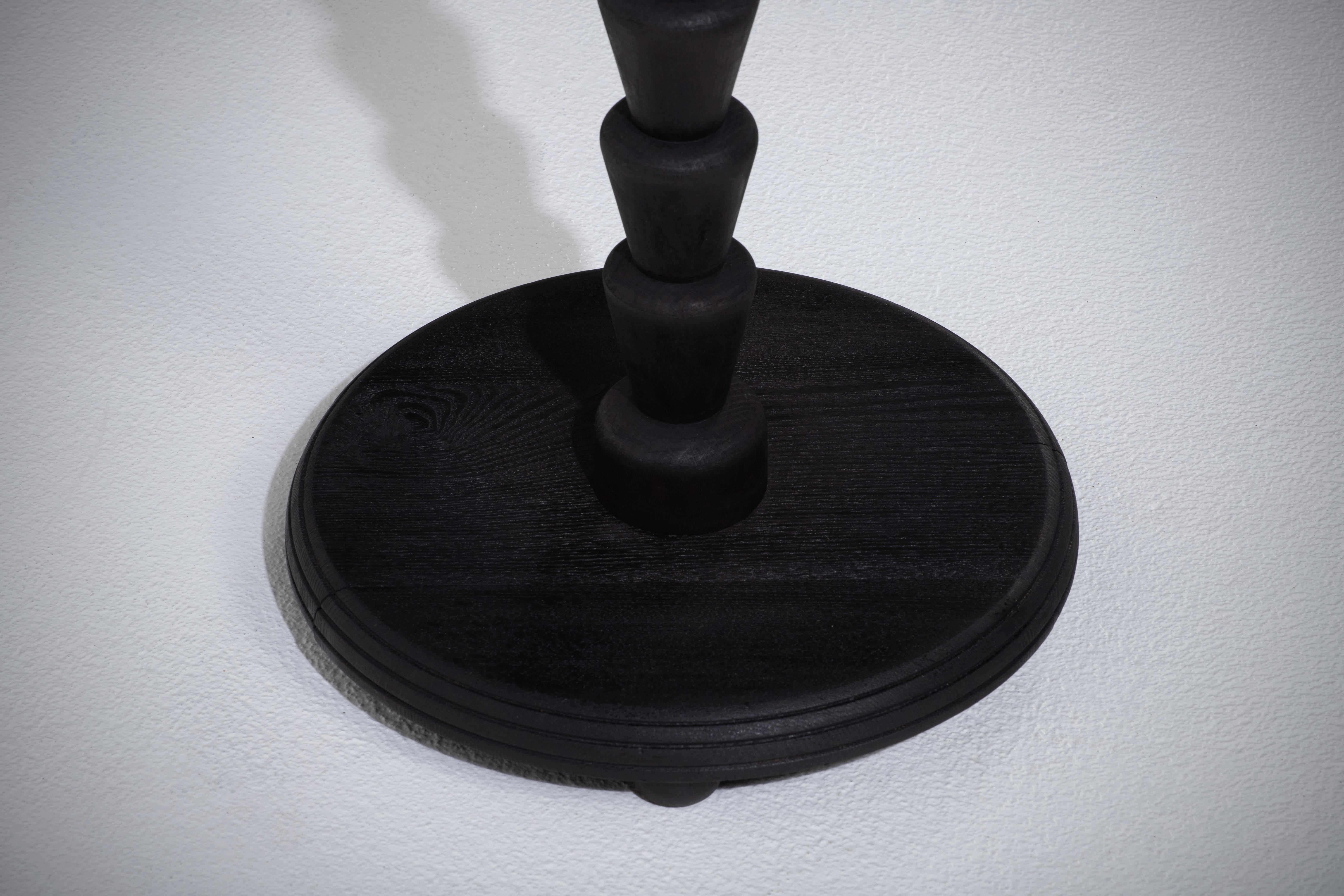 Mid-20th Century French 1940s Gueridon in Ebonized Oak