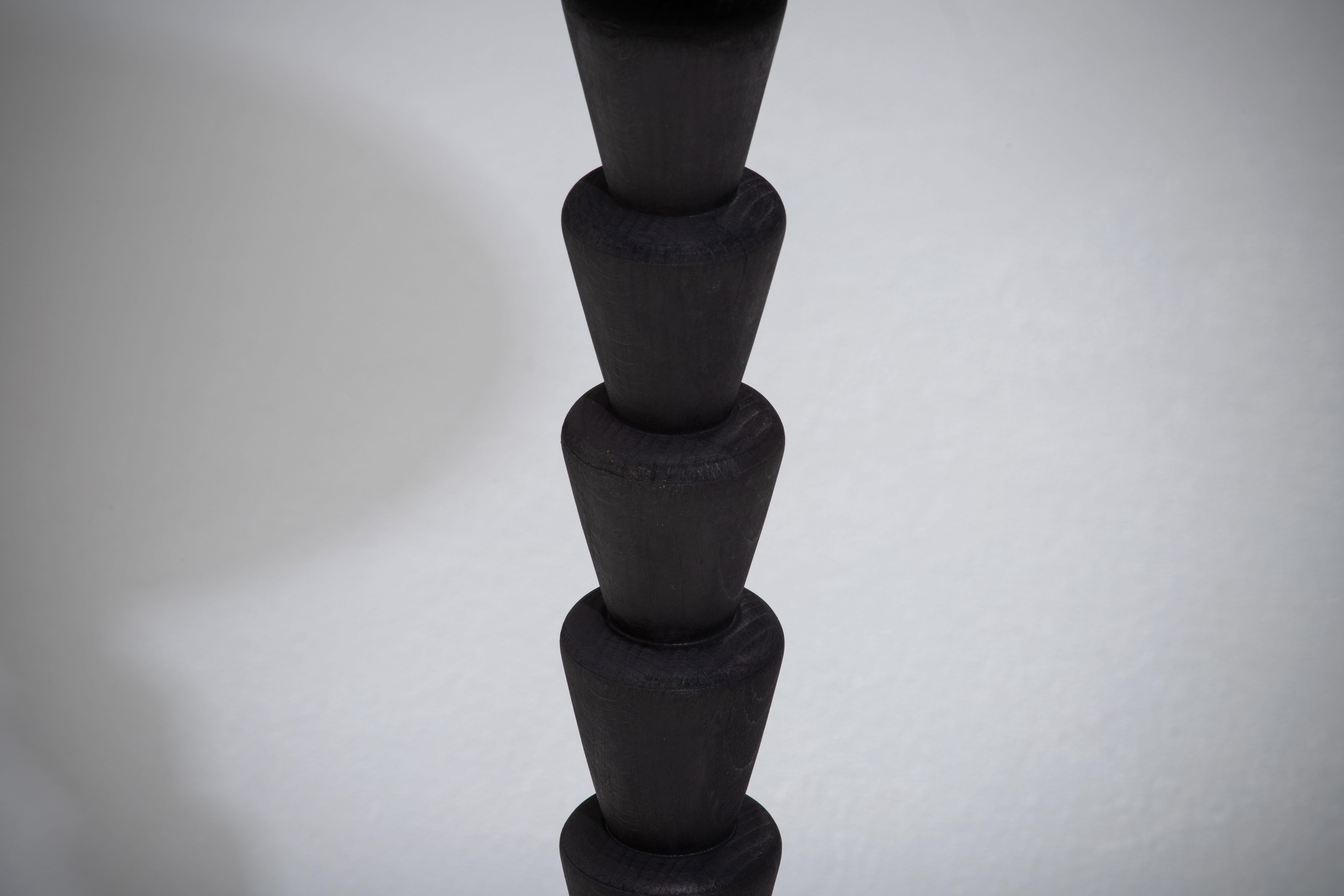 French 1940s Gueridon in Ebonized Oak 2