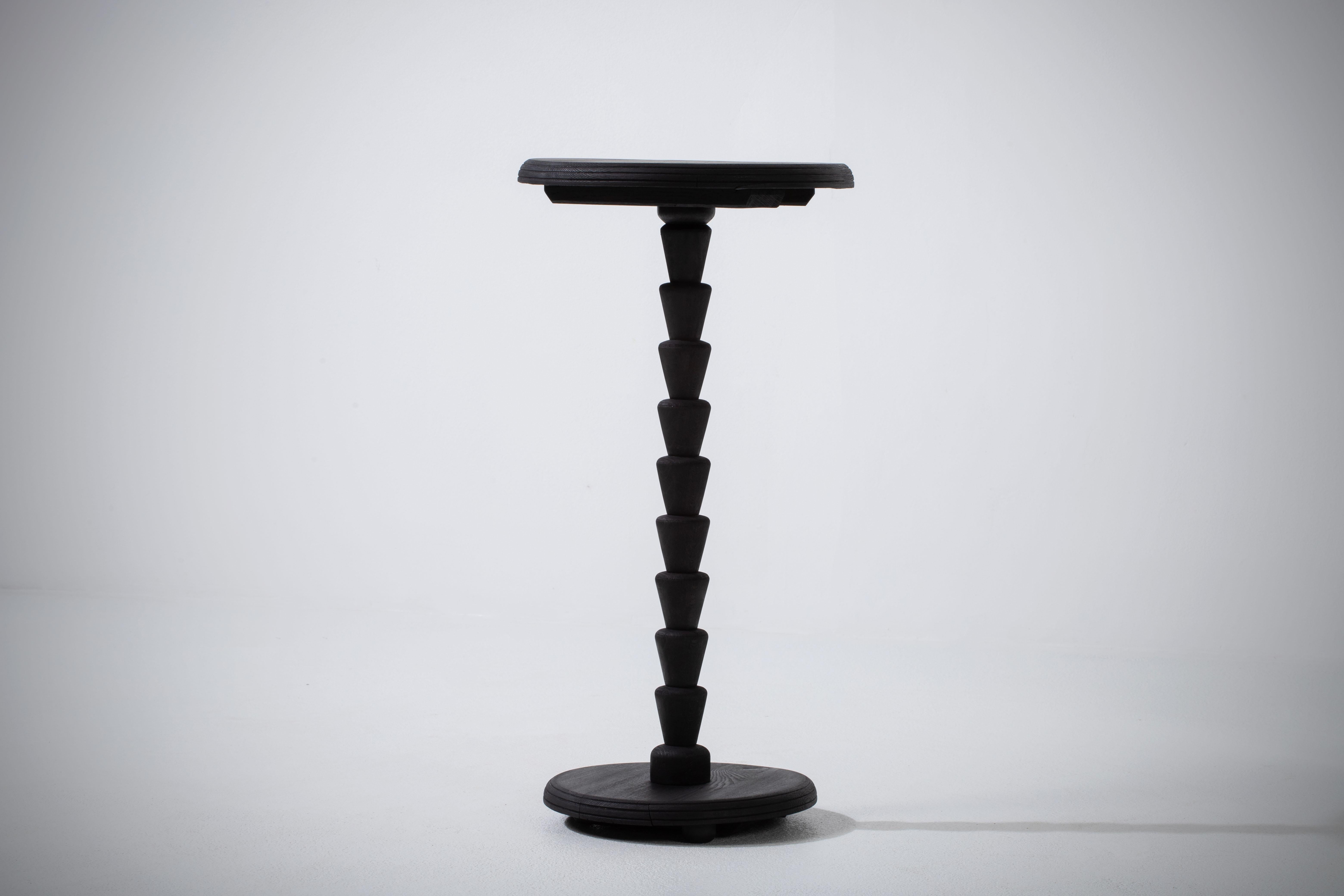 French 1940s Gueridon in Ebonized Oak 3