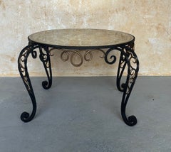 French 1940s Iron and Glass Coffee Table