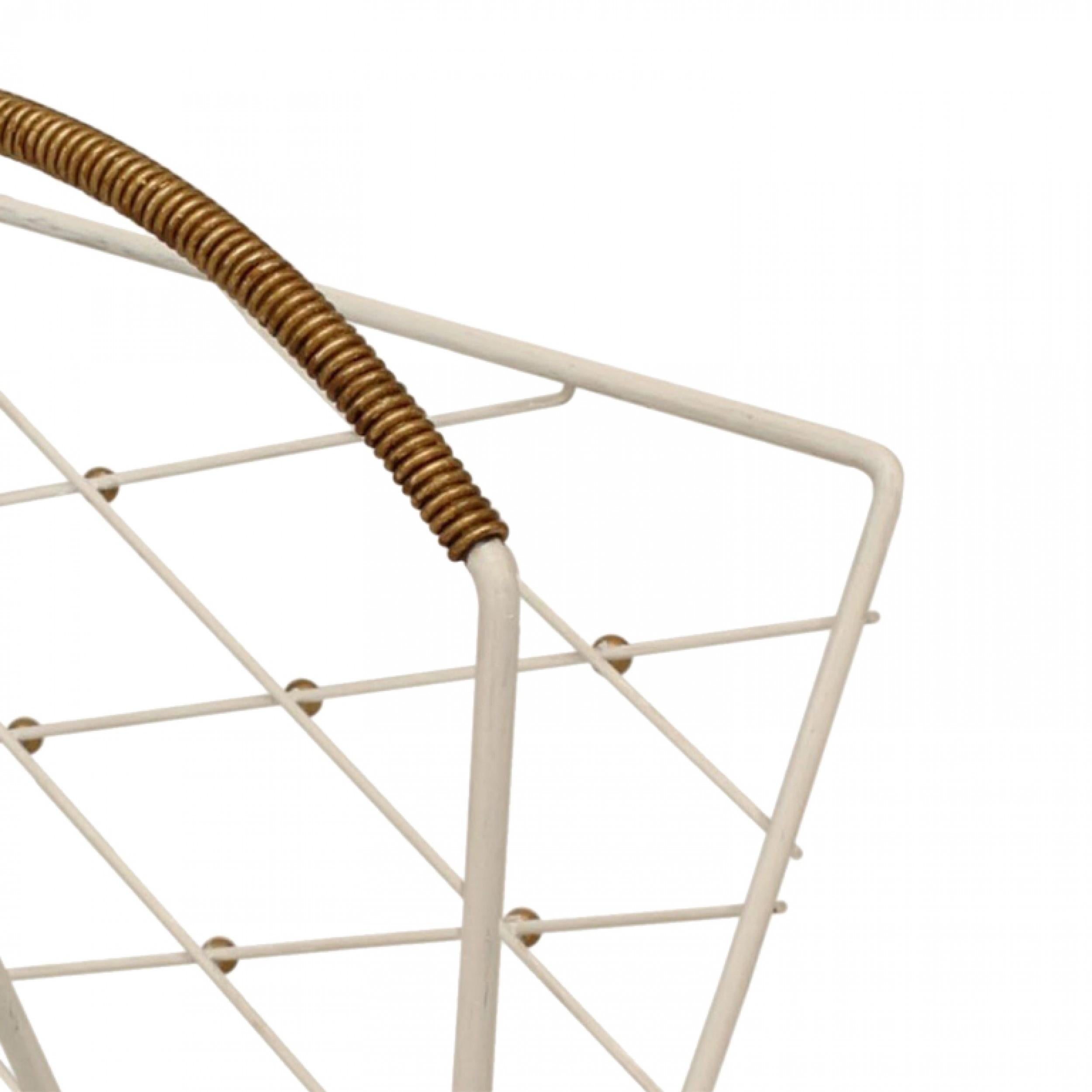 Mid-Century Modern French 1940s Iron Magazine Rack For Sale