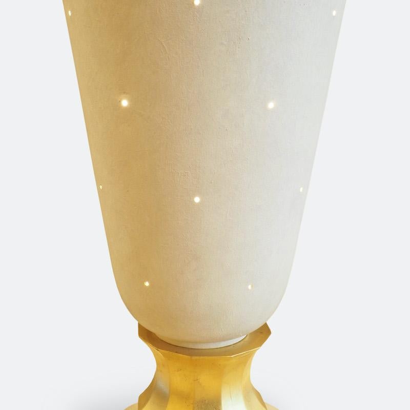 Métal Grande lampe de table lumineuse française des années 1940 en vente