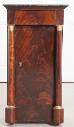 French, 1940s Mahogany Empire Bedside Table