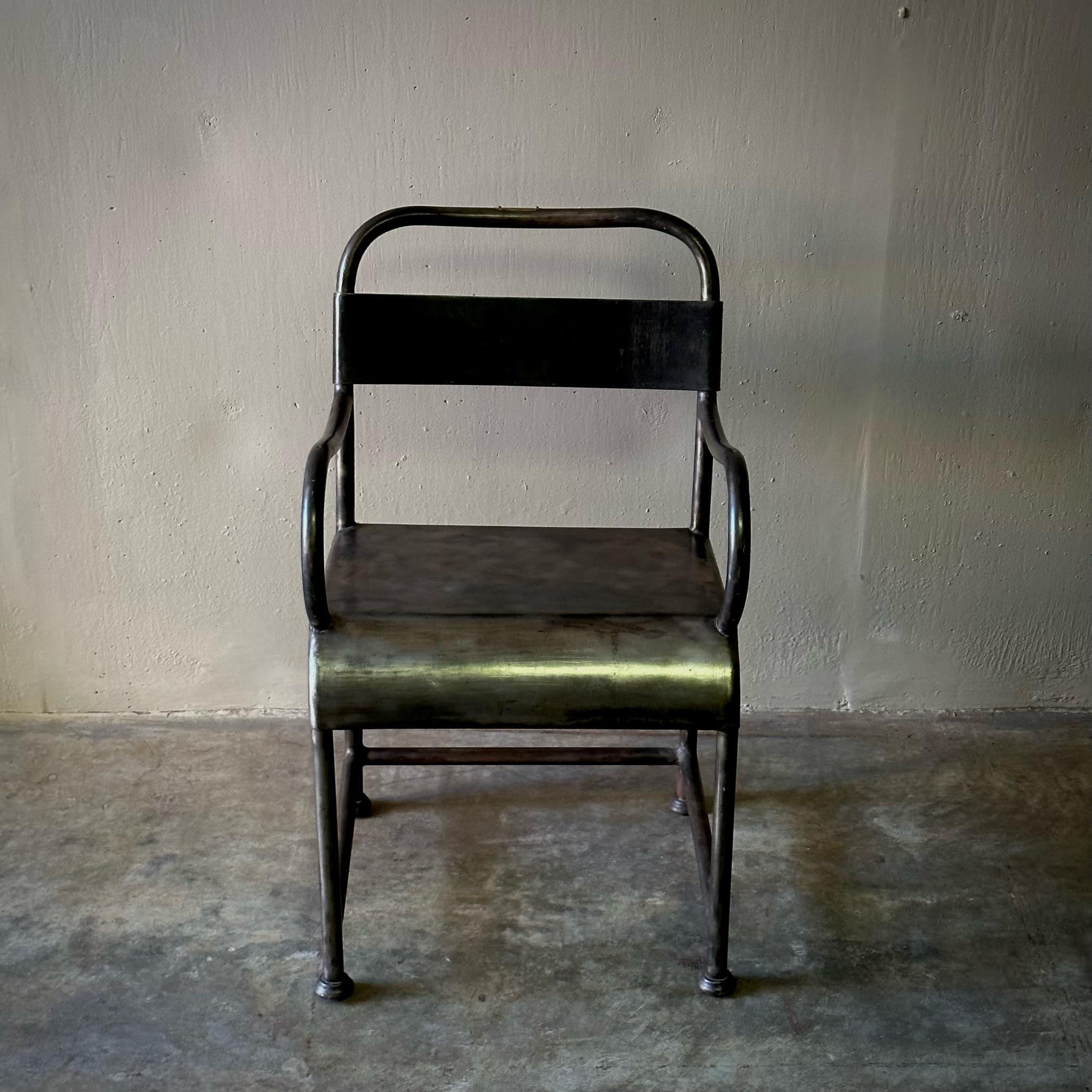 Mid-20th Century French 1940s Metal Chair