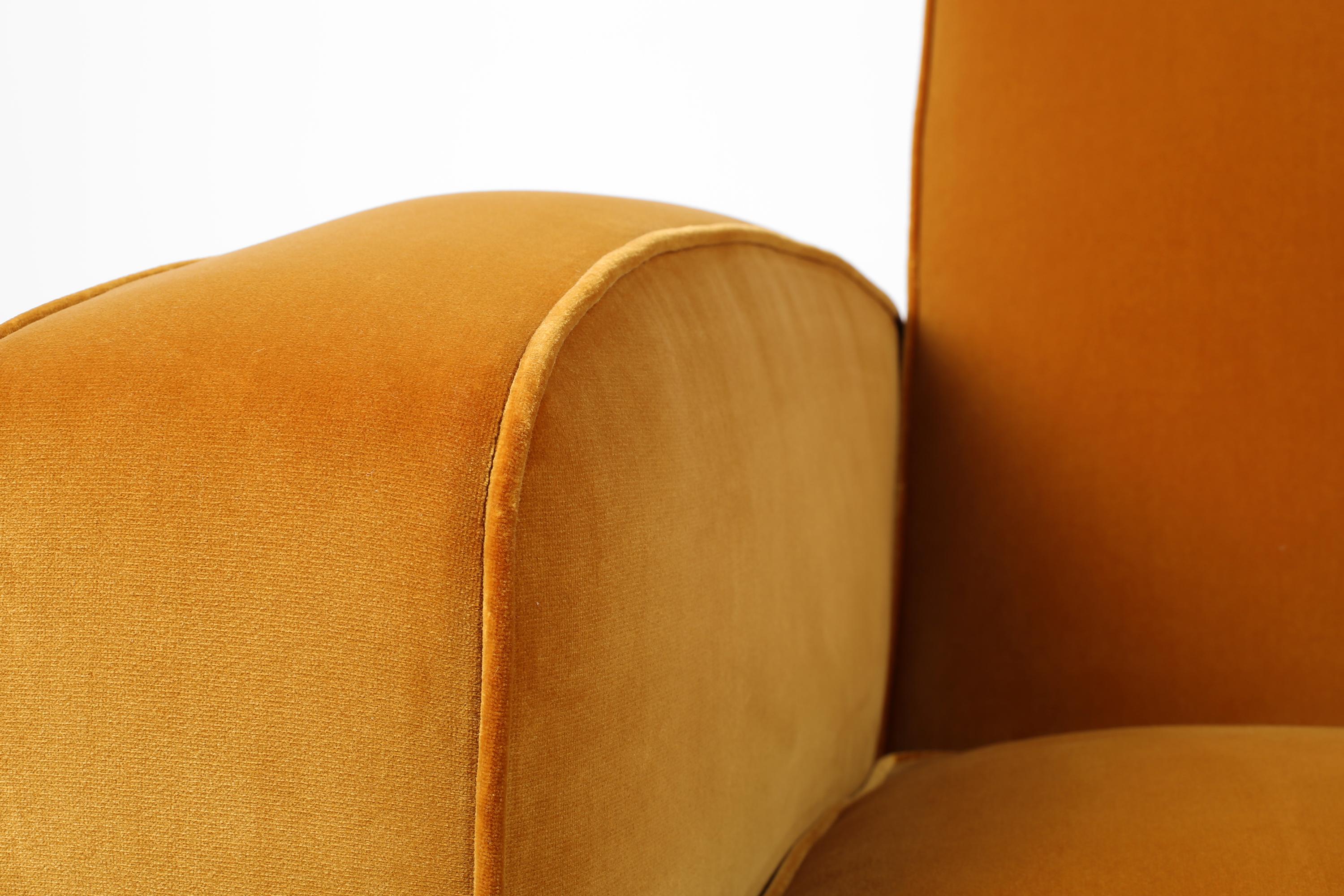 French, 1940s, Modernist Velvet Club Armchair 2
