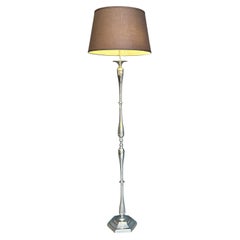 Französische vernickelte Stehlampe aus den 1940er Jahren