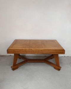 French 1940s Oak Dining Table