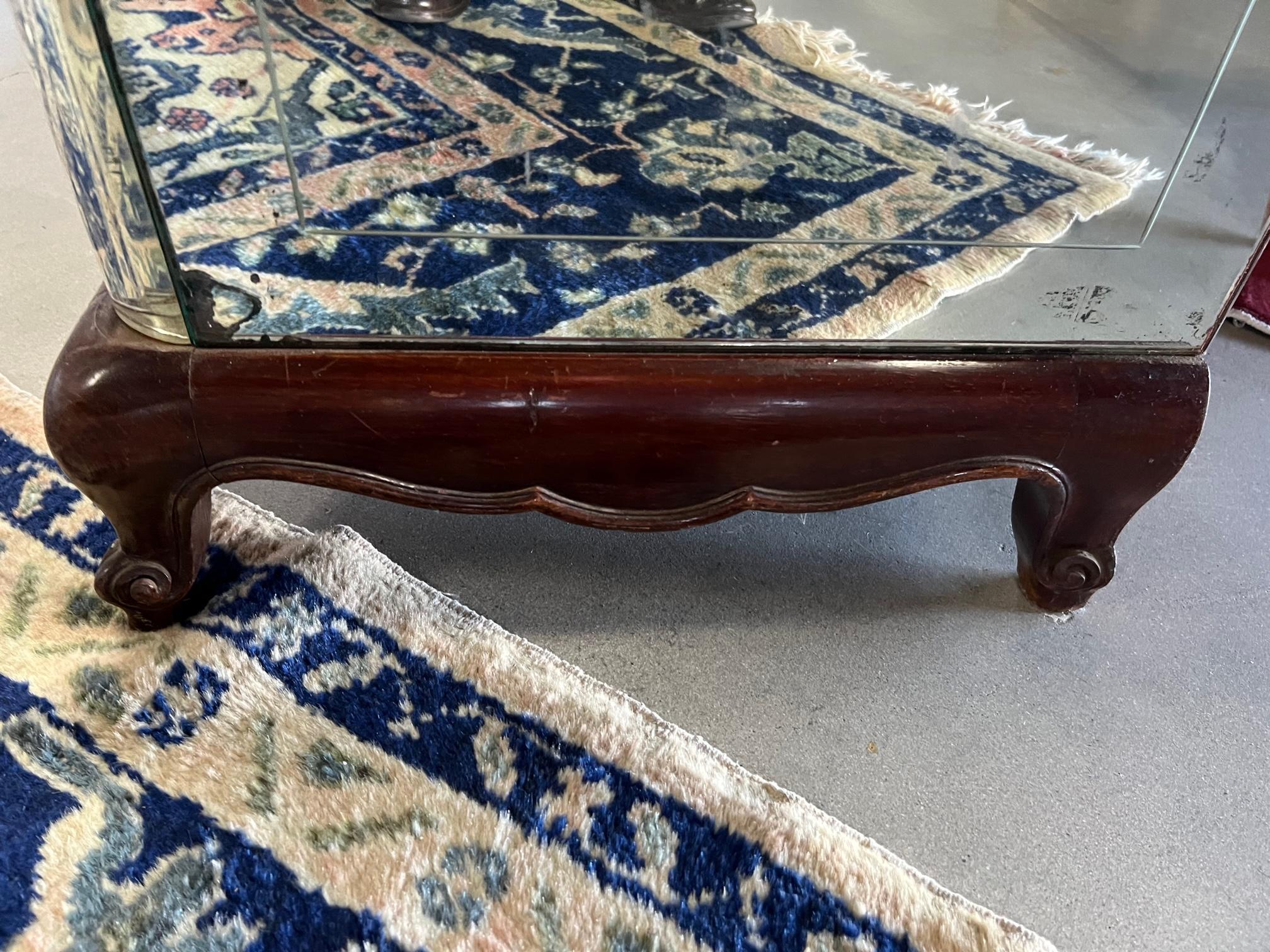 French 1940s Original Mirrored Commode 1