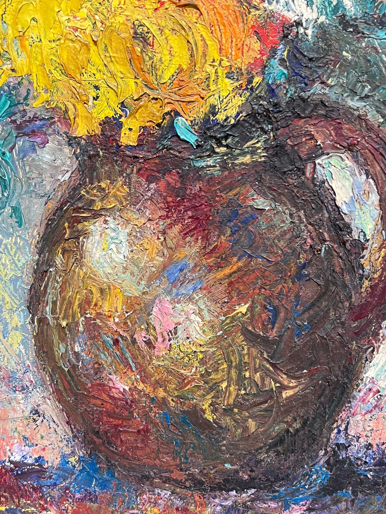 Grande dipinto ad olio del 1940 firmato da un post impressionista francese: Natura morta di fiori 2