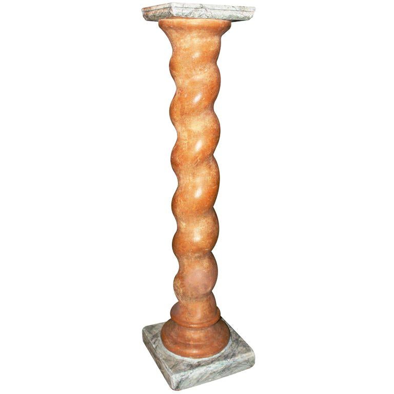 French 1940's  Plaster Column In The Manner Of Serge Roche
