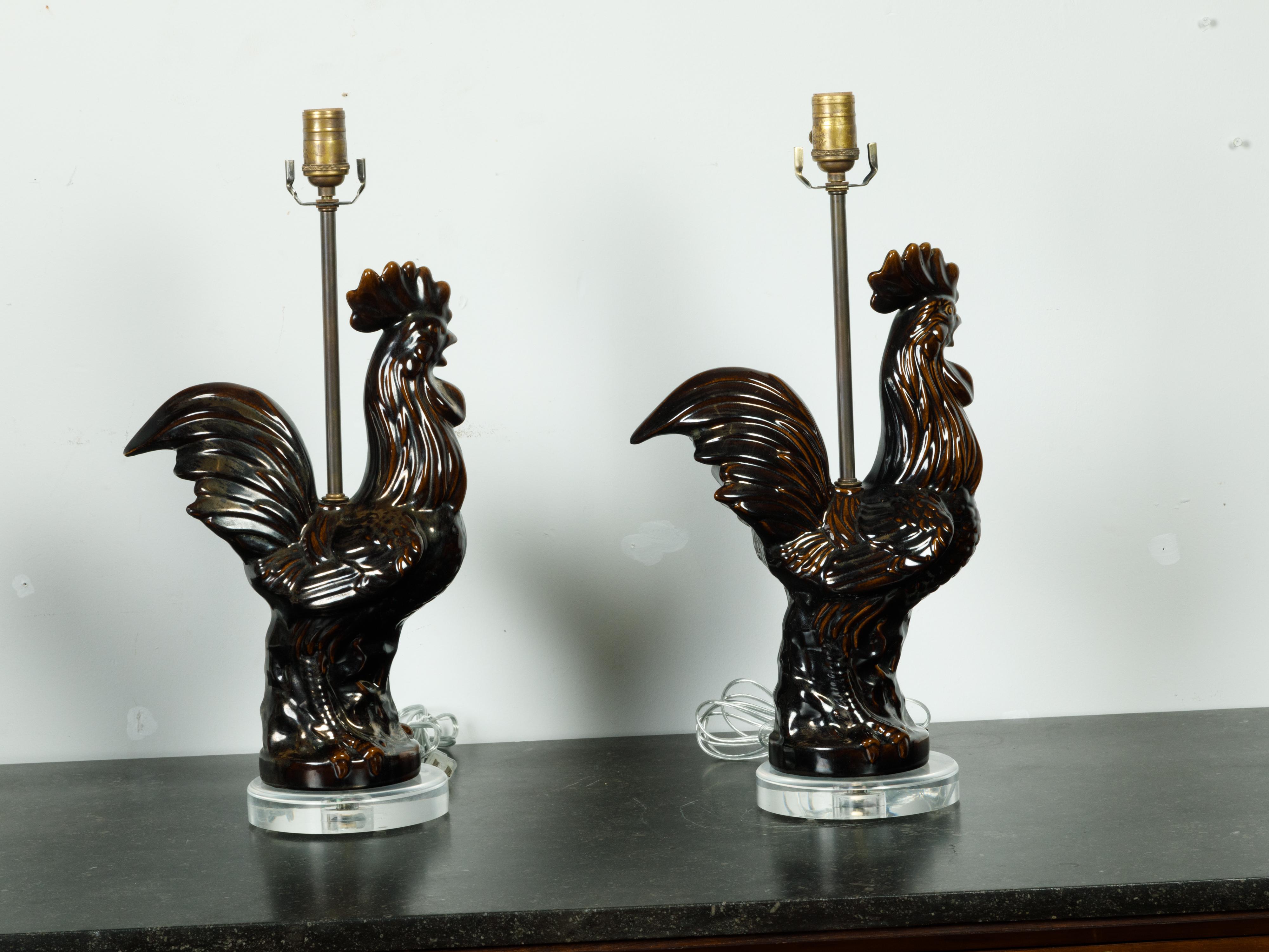rooster lamp vintage