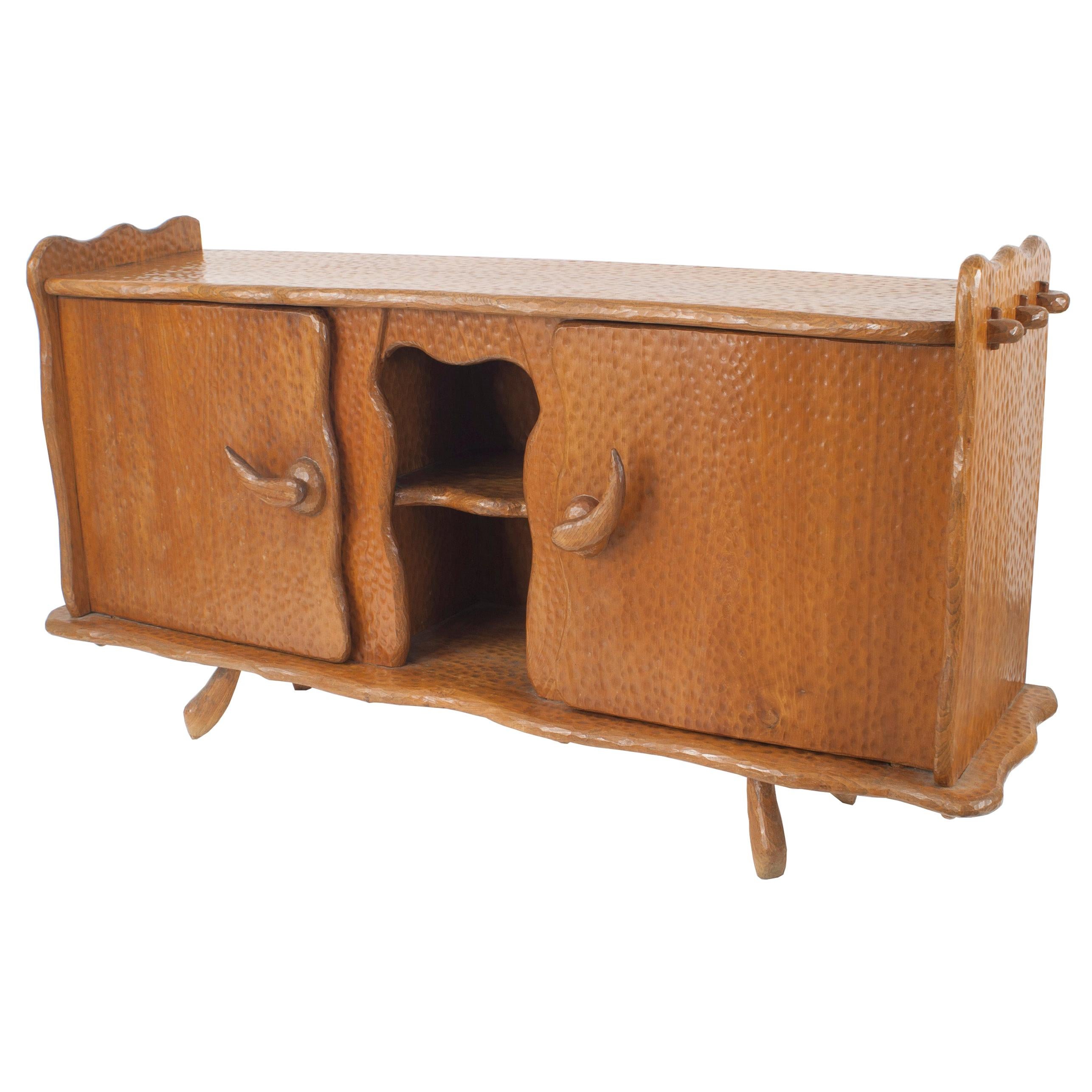 Rustic Adirondack Style Pine Sideboard For Sale