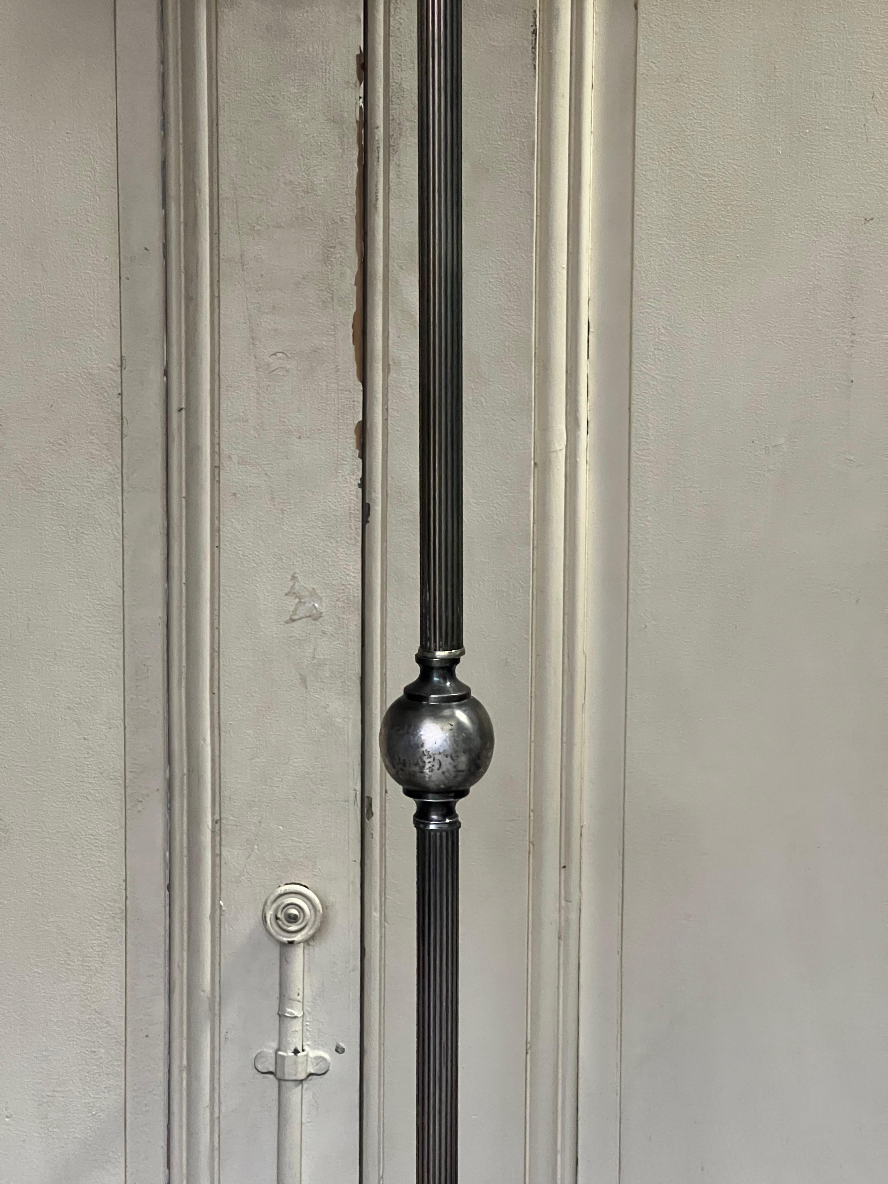 French 1940’s Silver Plated Floor Lamp  For Sale 5