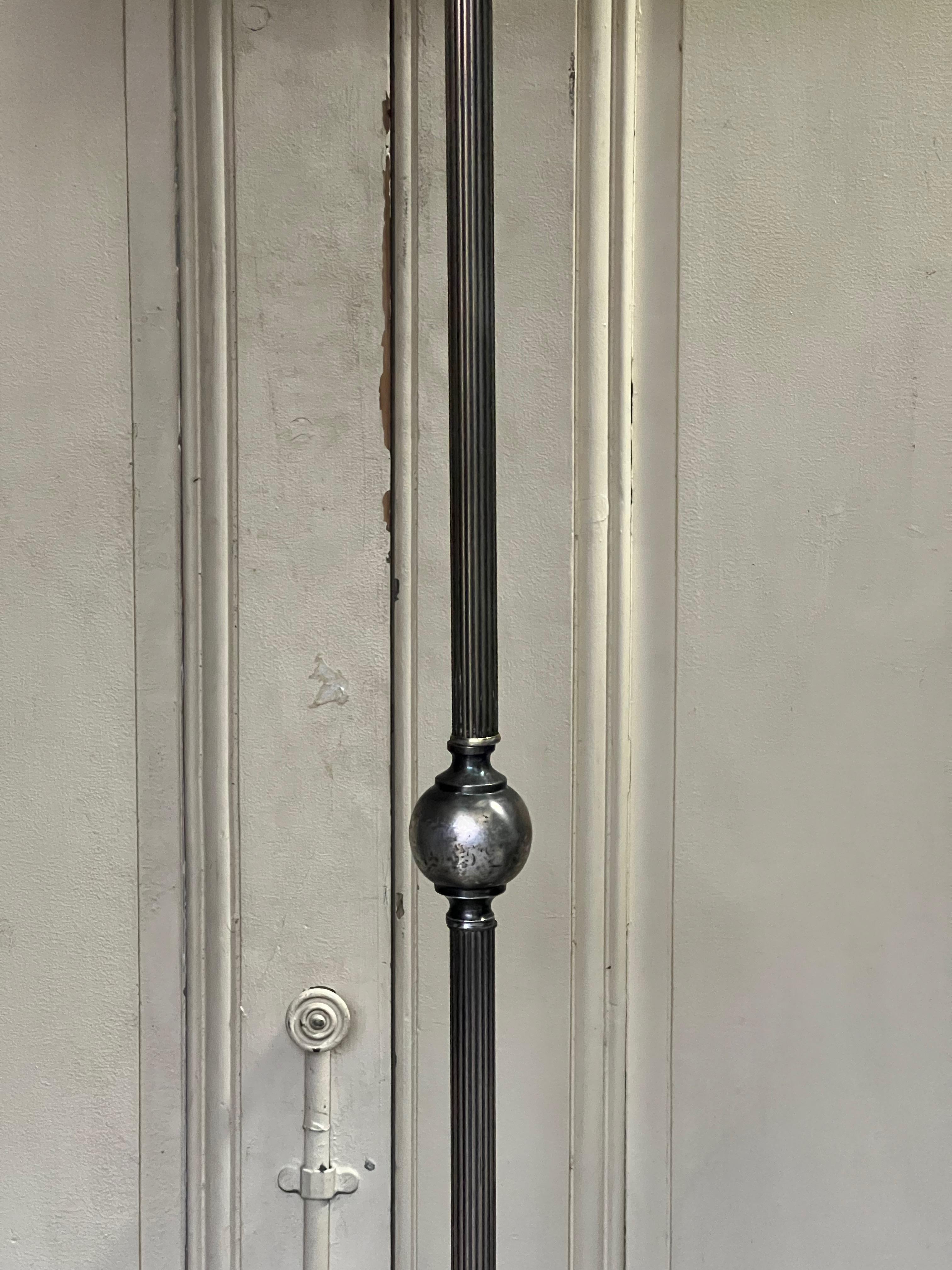 French 1940’s Silver Plated Floor Lamp  For Sale 4