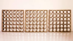 French 1940s Sorcière Bronze Triptych Mirrors