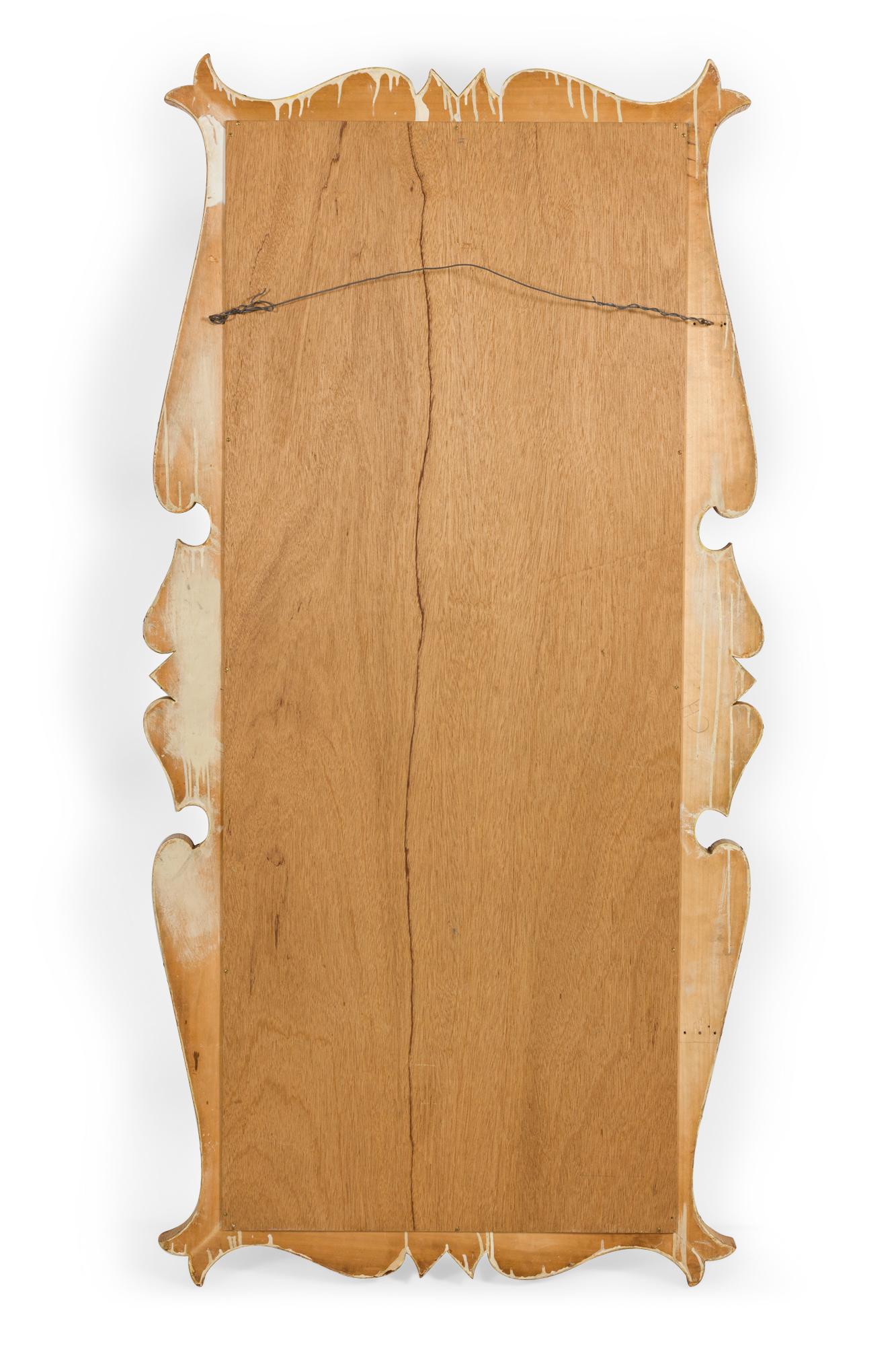20th Century French 1940s Straw Veneered Rectangular Shaped Frame Wall Mirror For Sale