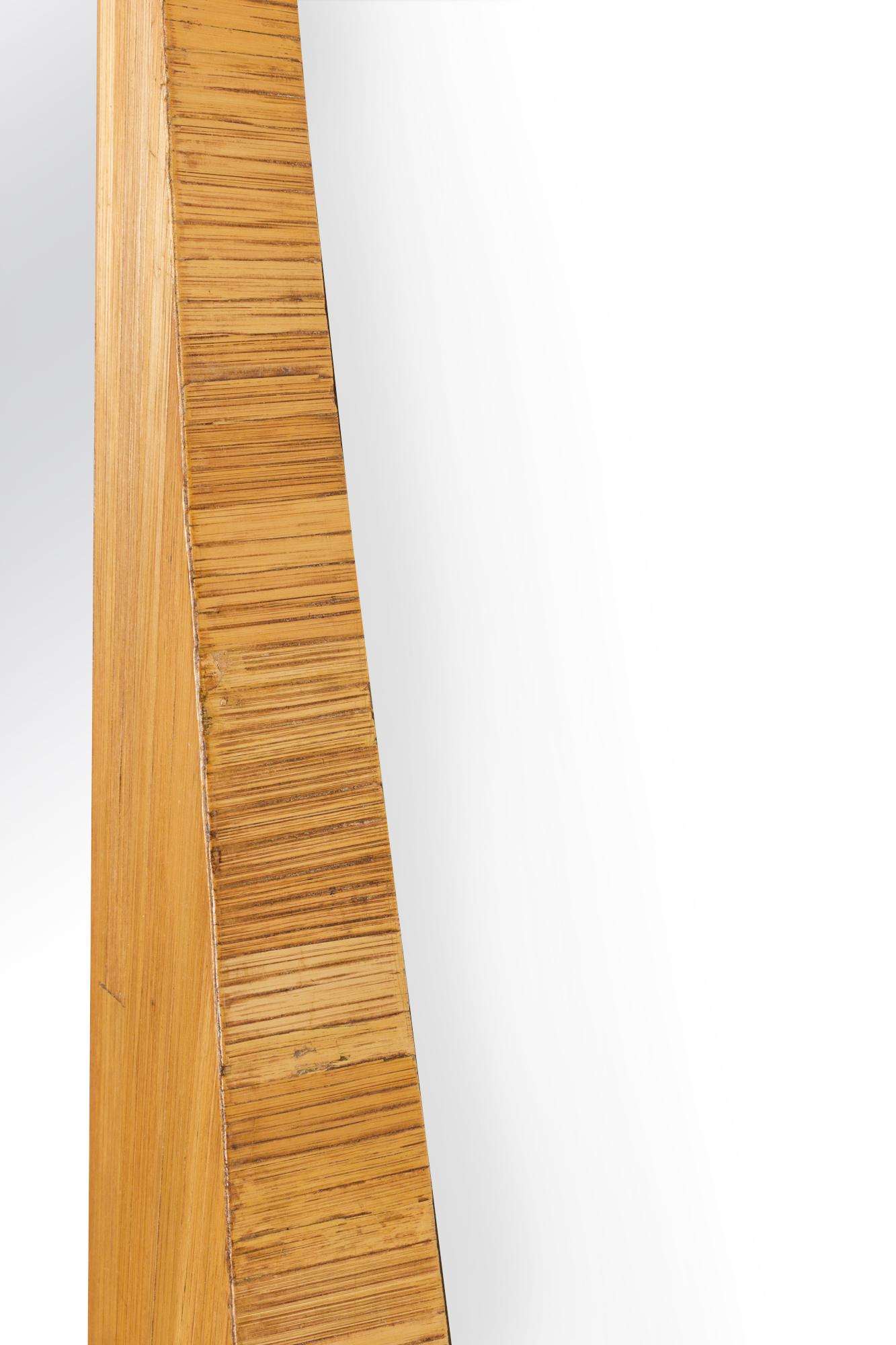 Glass French 1940s Straw Veneered Rectangular Shaped Frame Wall Mirror For Sale