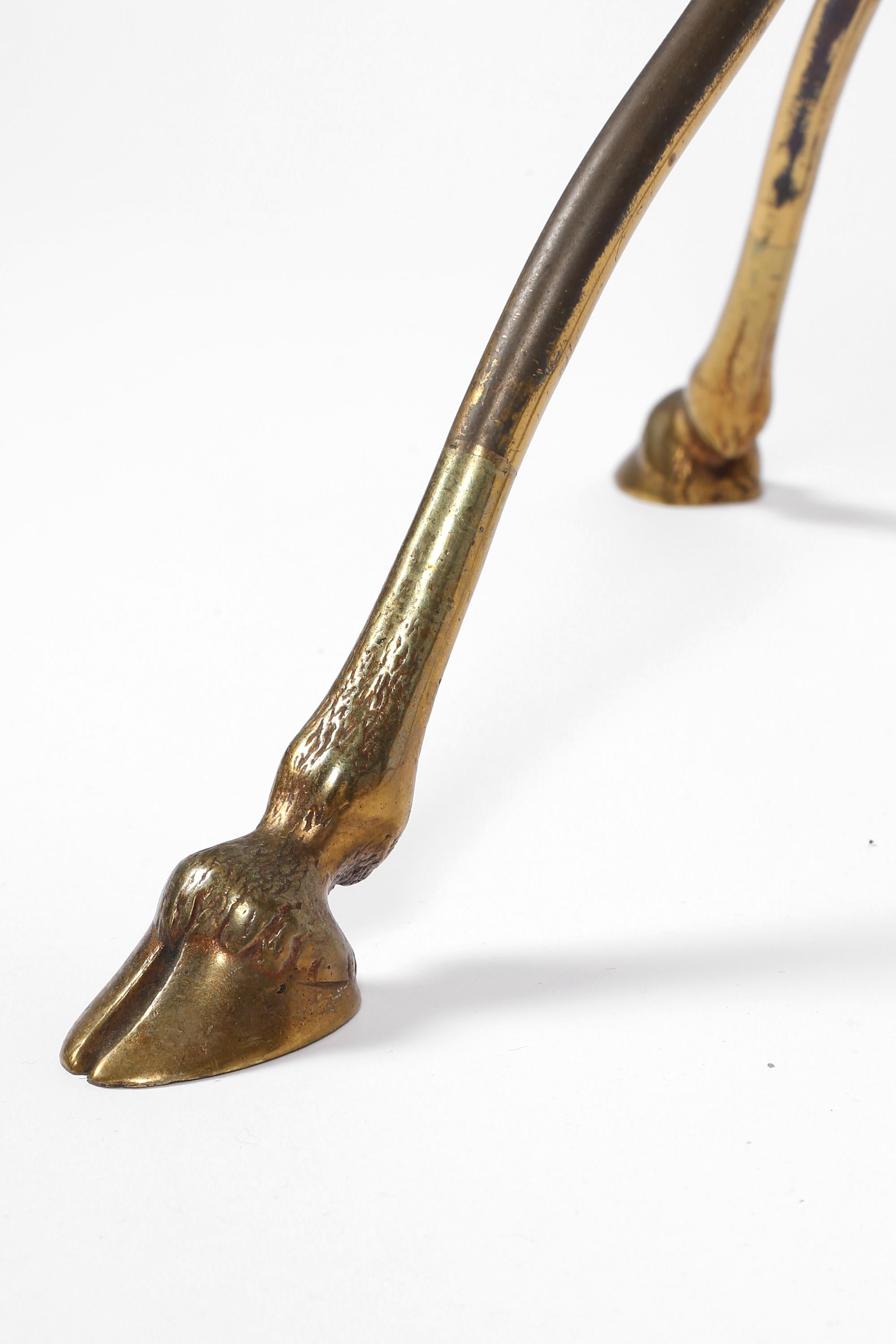 Französische Stehlampe mit drei Köpfen aus Messing aus den 1940er Jahren im Angebot 9