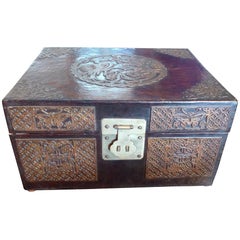 French 1940s Wood Jewelry Box