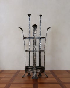 French 1940s Wrought Iron Umbrella Stand