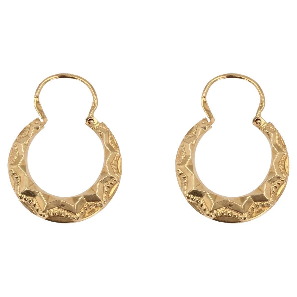 Friedrich South Sea Pearl Gold Curled Creole Earrings at 1stDibs