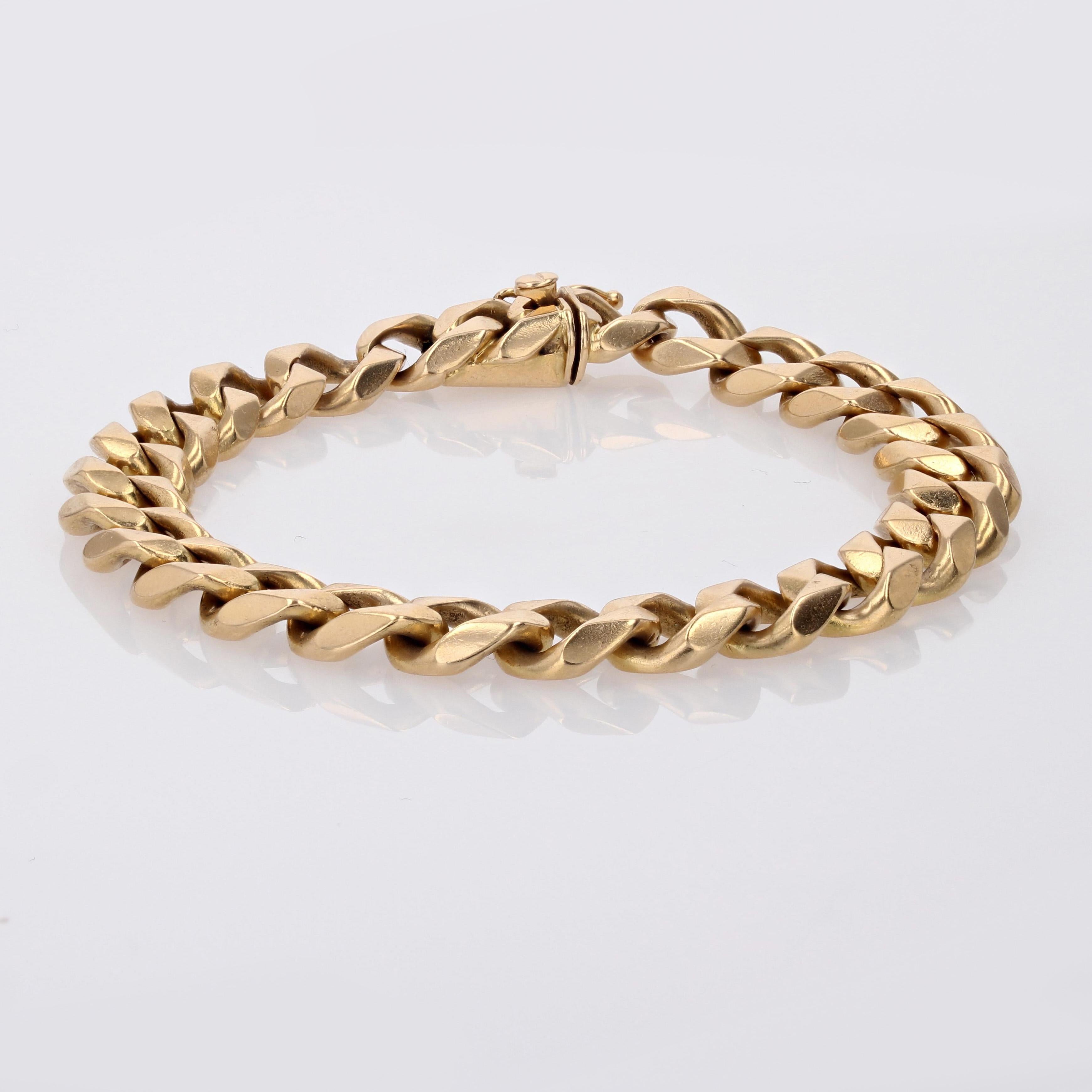 Rétro Bracelet en or jaune 18 carats de style français des années 1950 en vente
