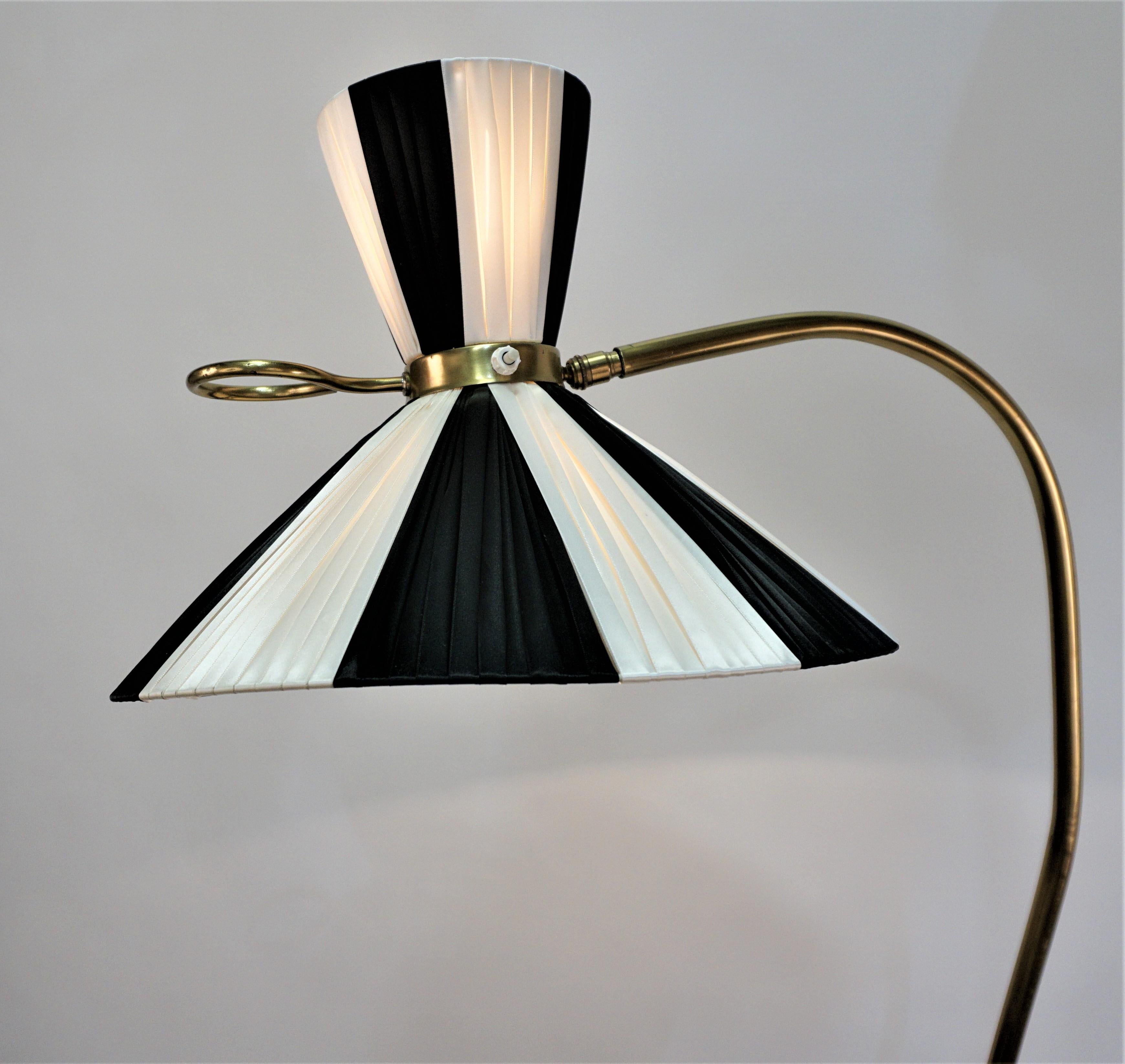 Bronze  French 1950s Adjustable Floor Lamp by Maison Lunel