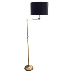 French 1950s Adjustable Swing Arm Floor Lamp