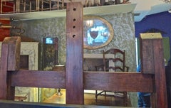 French 1950s Adjustable Walnut Artist Easel with a Small Brush Compartment