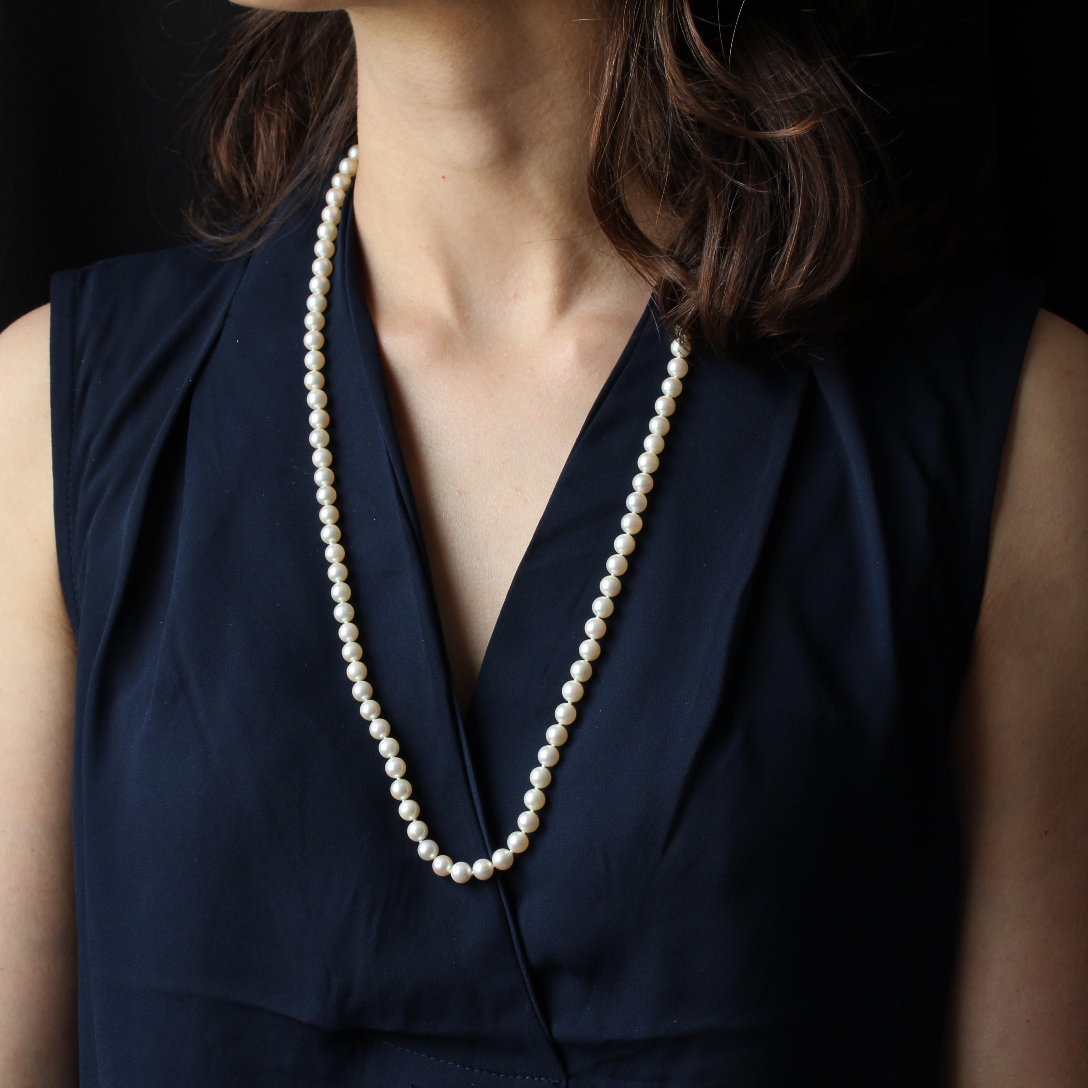 French 1950s Akoya Pearl Choker Necklace For Sale at 1stDibs | 1950s ...