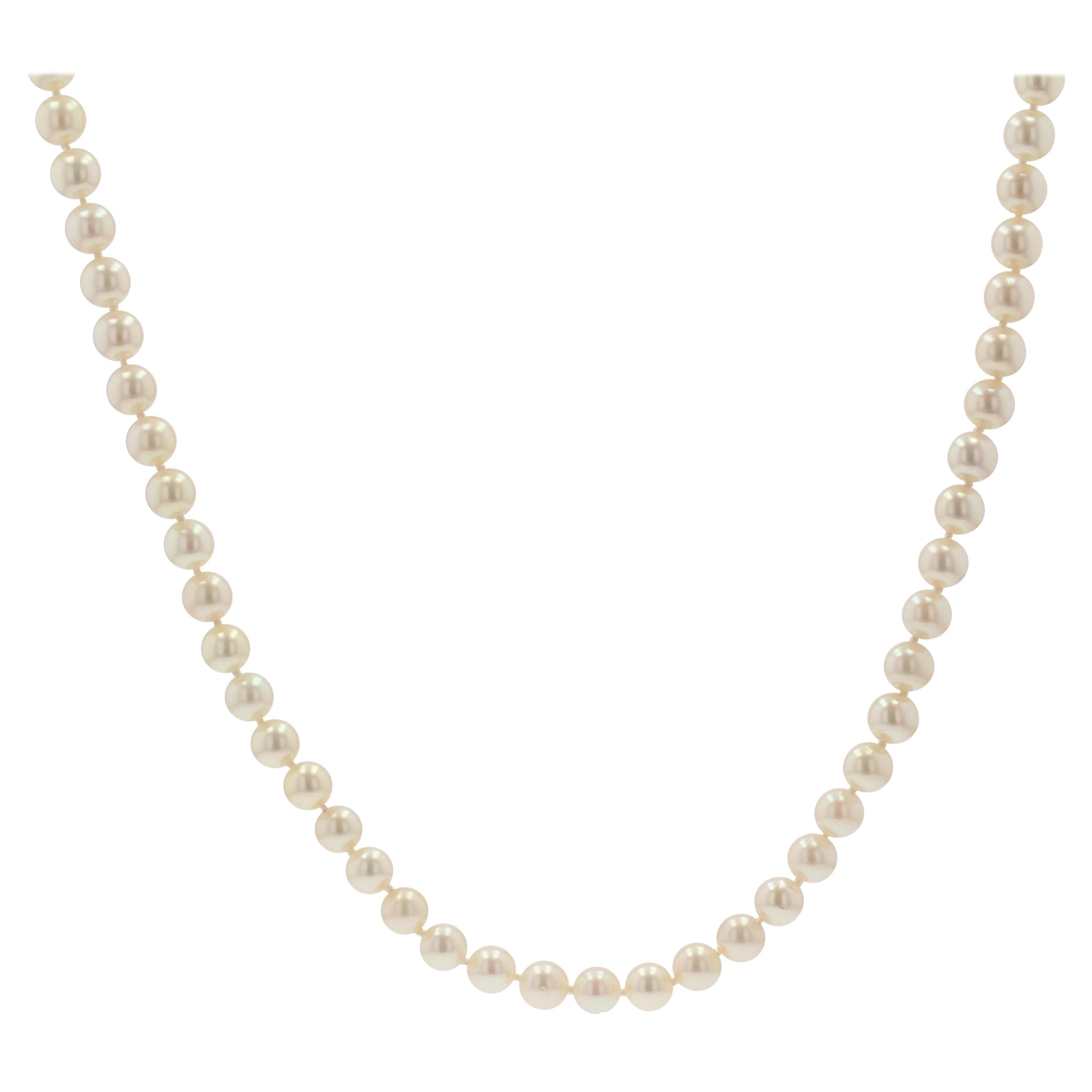 French 1950s Akoya Pearl Choker Necklace