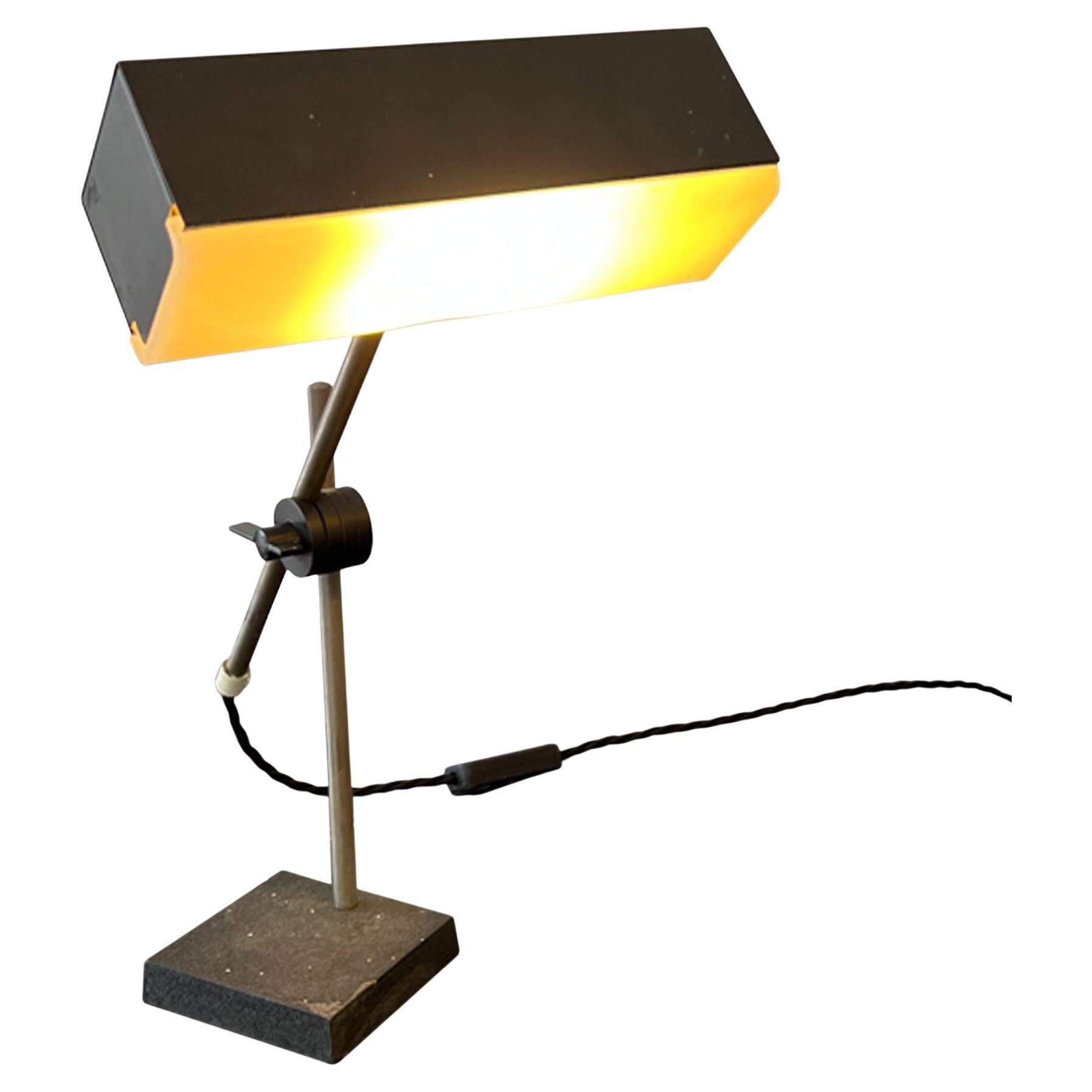 French 1950s Banker's Lamp For Sale